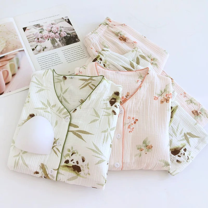 Blossom & Bamboo Padded Nightsuit Set